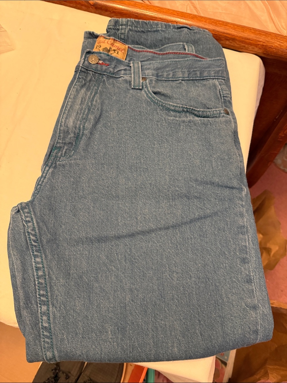 Red Camel Men's Relaxed Jeans in Light Blue Denim